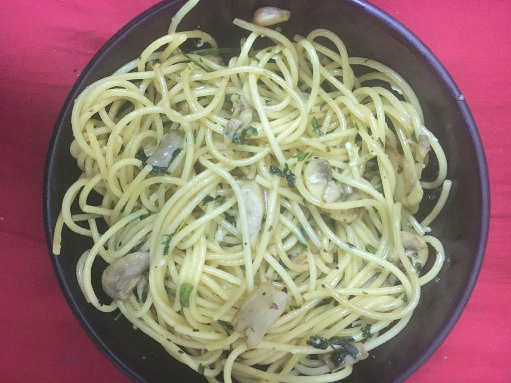 Mushroom Spaghetti Aglio Olio